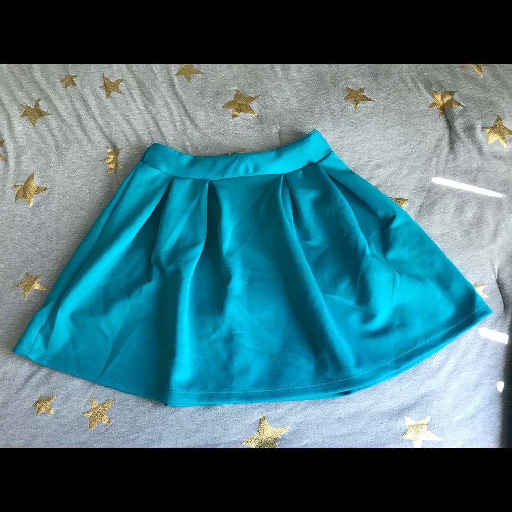 Teal skater skirt